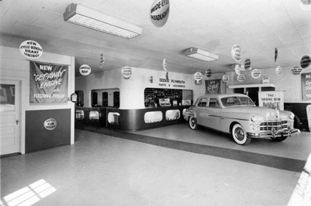 Steiner Motor Sales Show Room in 1949